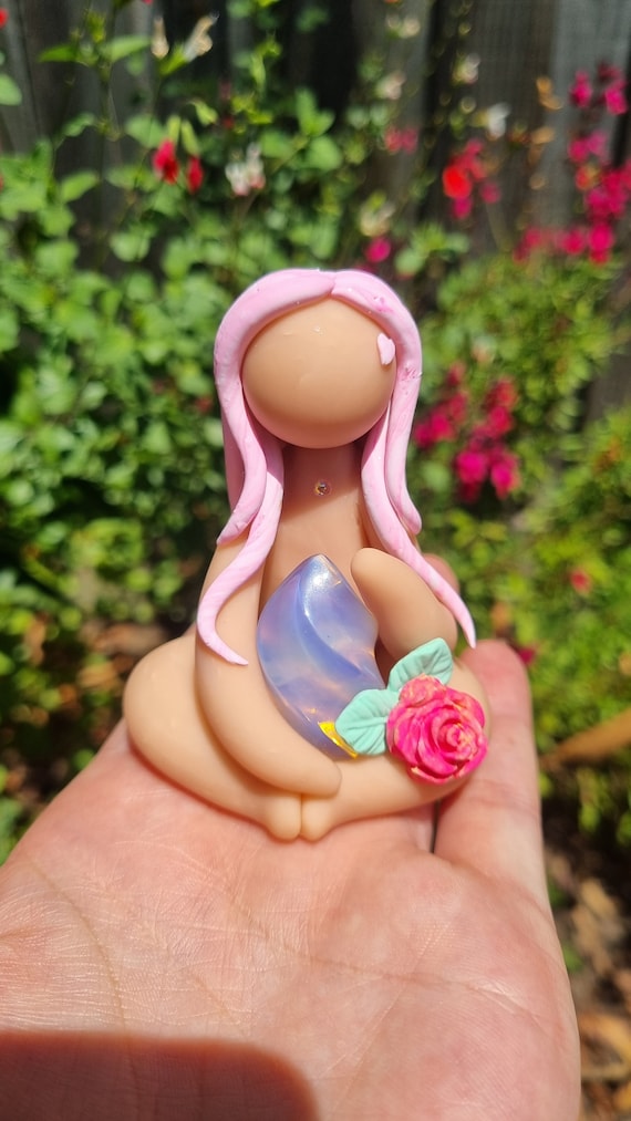 Opalite Crystal Polymer Clay Sculpture Perfectly Imperfect Treasure Babe  Worry Doll - Please Read Item Description - Etsy