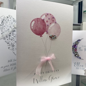 Carte d'anniversaire personnalisée, carte d'anniversaire de petite-fille, carte d'anniversaire d'épouse, carte d'anniversaire de fille, carte d'amie.