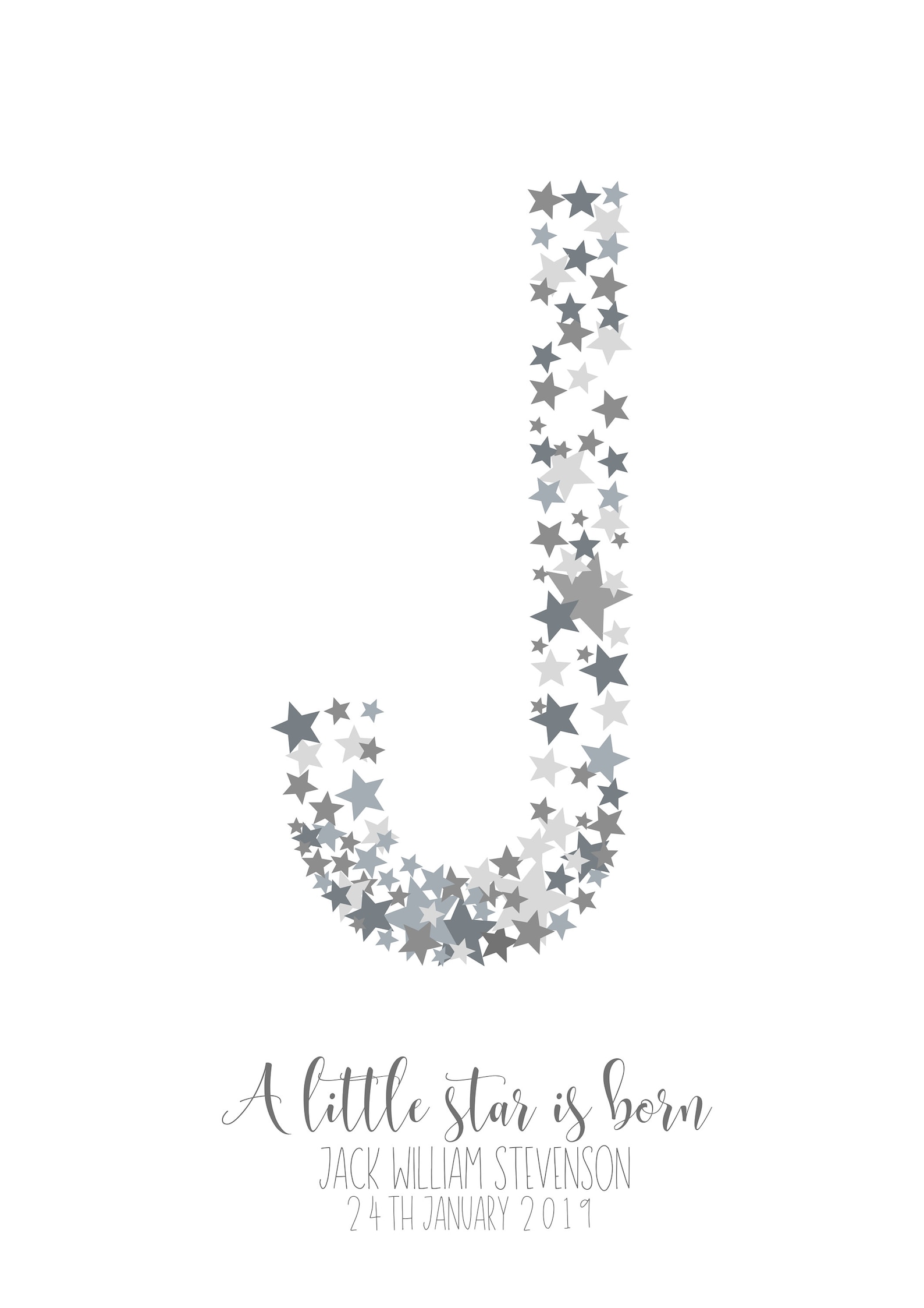 Personalisierte Stern Druck ein kleiner Stern ist geboren | Etsy