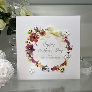 Biglietto per la festa della mamma, Biglietto per la festa della mamma fatto a mano, Biglietto per la mamma speciale, Biglietto per la festa della mamma 3D, Biglietto con fiori di carta, Biglietto per la mamma, Madre, Mummia,