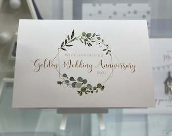 Golden Wedding Anniversary Card, Golden Anniversary, 50th Anniversary, Special Anniversary Card, Keepsake Card, 50th Wedding Anniversary