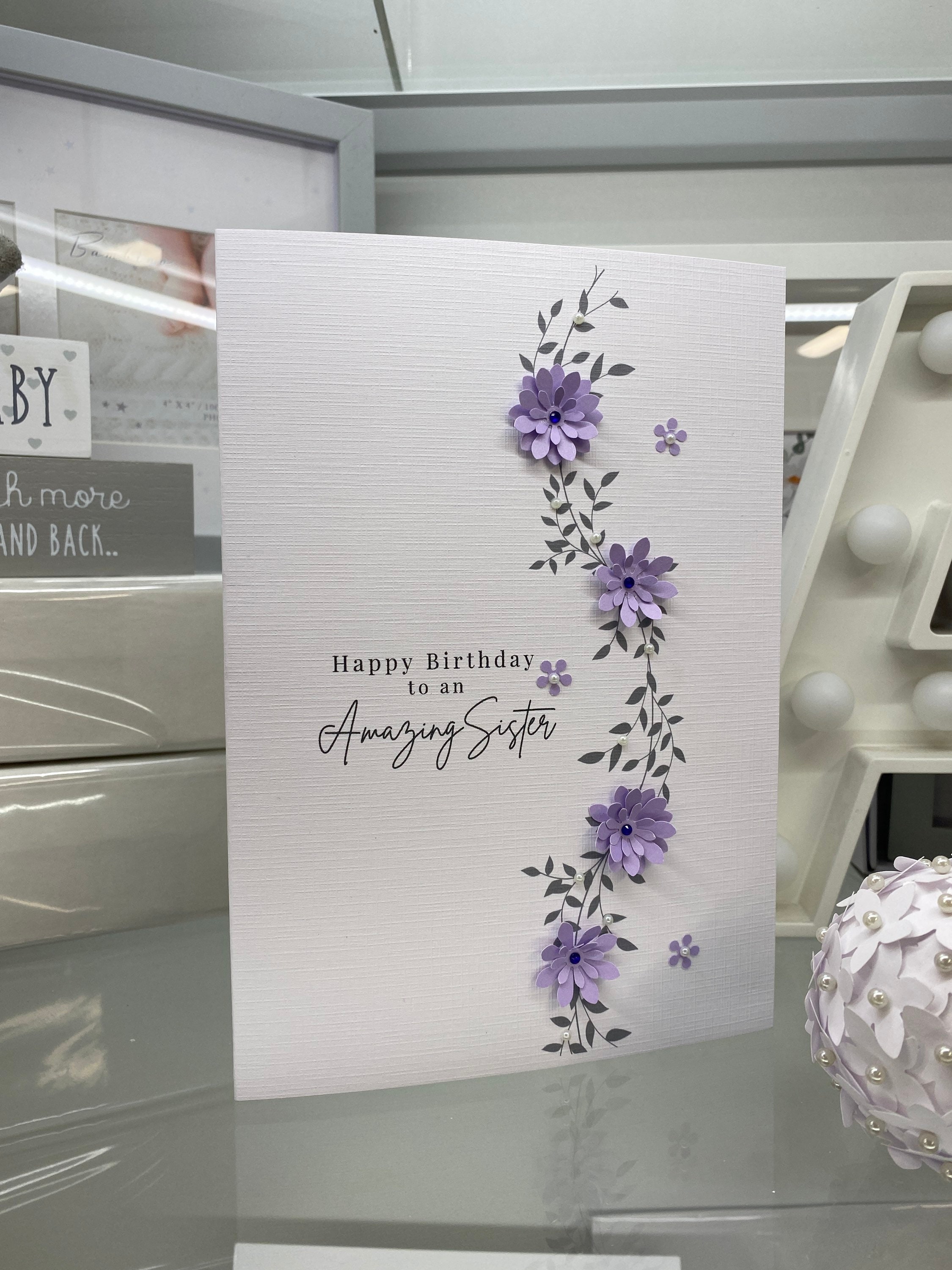Sister Happy Birthday Card Amazing Sister Birthday Card - Etsy UK