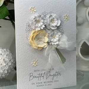 Biglietto di auguri per il giorno delle nozze della figlia, biglietto di auguri per il giorno delle nozze della figlia, biglietto della sposa, biglietto della sposa dalla mamma, bellissimo biglietto di auguri per il giorno delle nozze della figlia, biglietto ricordo