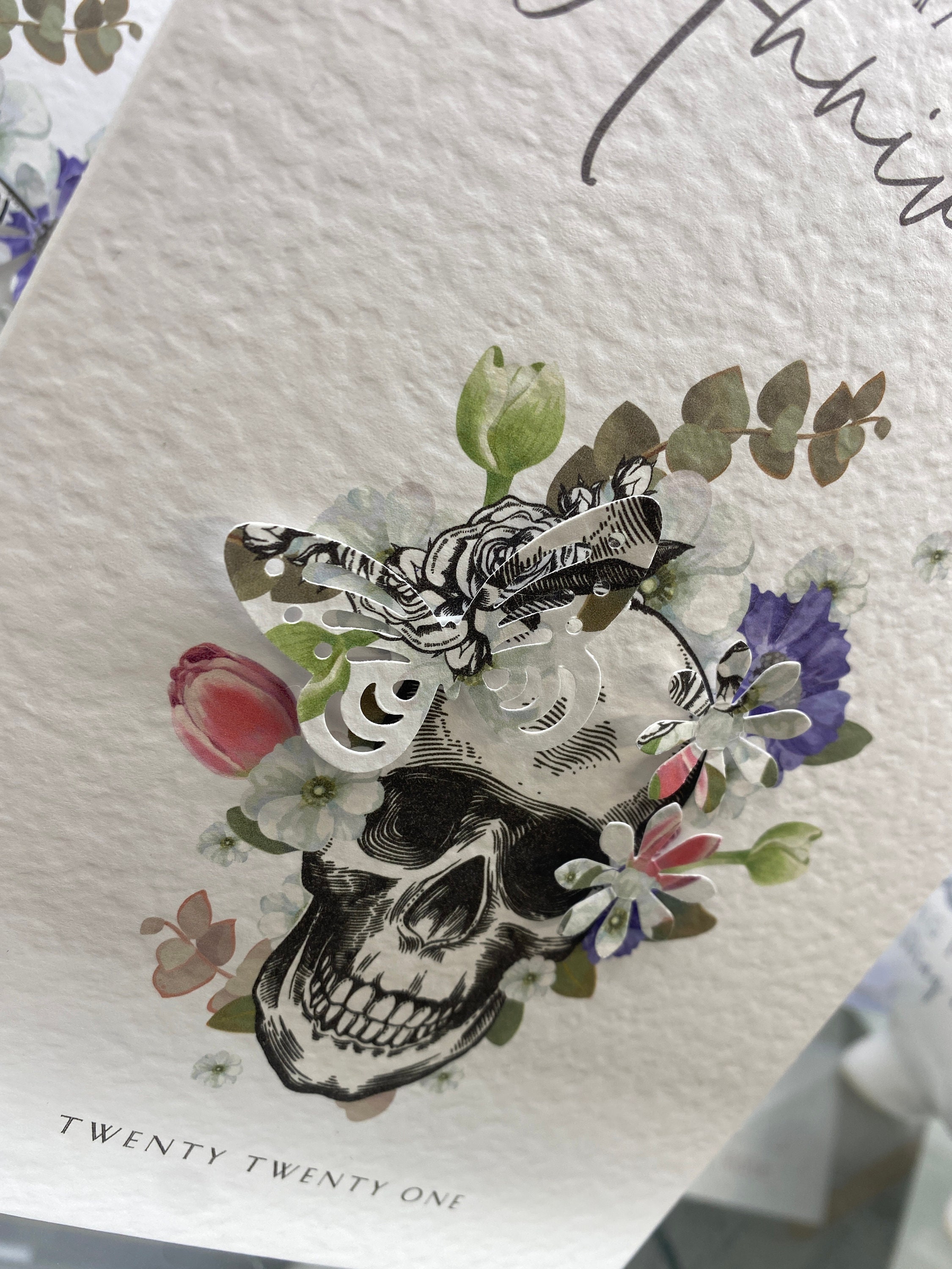 Wedding Anniversary Skull Card Personalised Skull Anniversary | Etsy