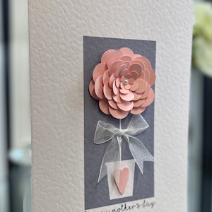 Biglietto per la festa della mamma, biglietto fatto a mano per la festa della mamma, biglietto speciale per la mamma, biglietto 3D per la festa della mamma, biglietto con fiori di carta, biglietto per la mamma, madre, mummia,