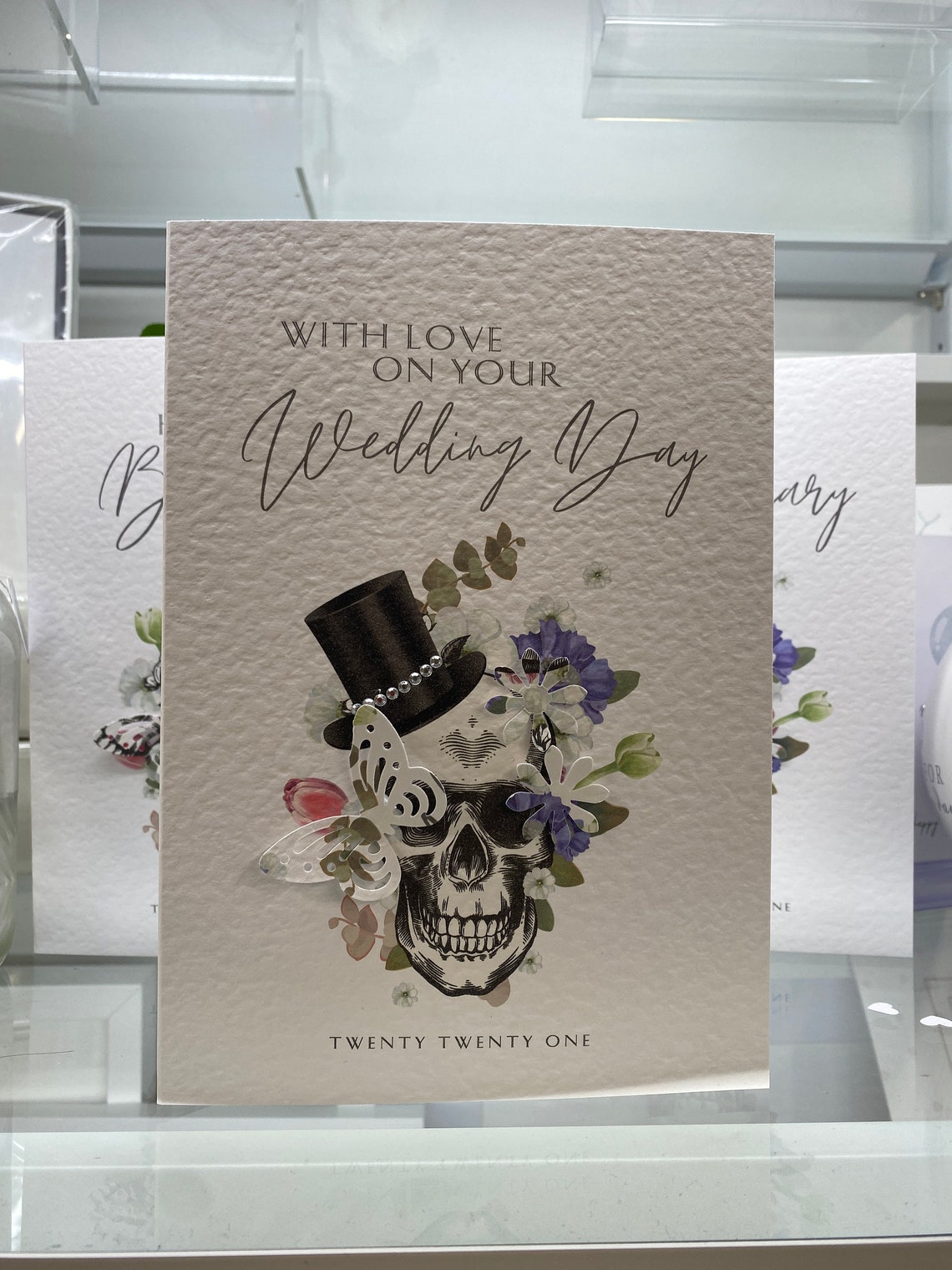 Wedding Card Wedding Skull Card Skull Wedding Card | Etsy
