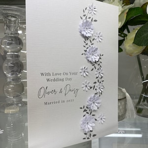 Personalisierte Hochzeitskarte, Luxus Hochzeitskarte, Besondere Andenkenkarte, 3D Hochzeitskarte, Hochzeitskarte, Braut & Bräutigam, Glückwunschkarte