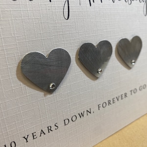 Cartão de 10º aniversário, Décimo aniversário, Aniversário de lata, Cartão de aniversário de lata, Cartão de 10º aniversário da esposa, Cartão de 10º aniversário do marido.