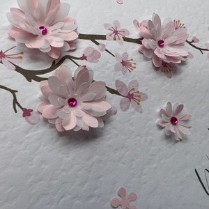 Mum Happy Birthday Card, Amazing Mum Birthday Card, Mum Card, Keepsake Card, Large Card, Luxury Mum Birthday Card, 3d Card, Cherry Blossom image 2