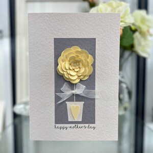 Cartão de Dia das Mães, Cartão de Dia das Mães Feito à Mão, Cartão Especial para Mãe, Cartão de Dia das Mães 3D, Cartão de Flores de Papel, Cartão para Mãe, Mãe, Múmia,