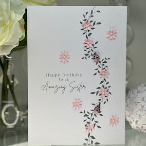 Carte de joyeux anniversaire soeur, carte d'anniversaire soeur incroyable, carte soeur abeille, carte souvenir, grande carte, carte d'anniversaire soeur luxe, carte abeille