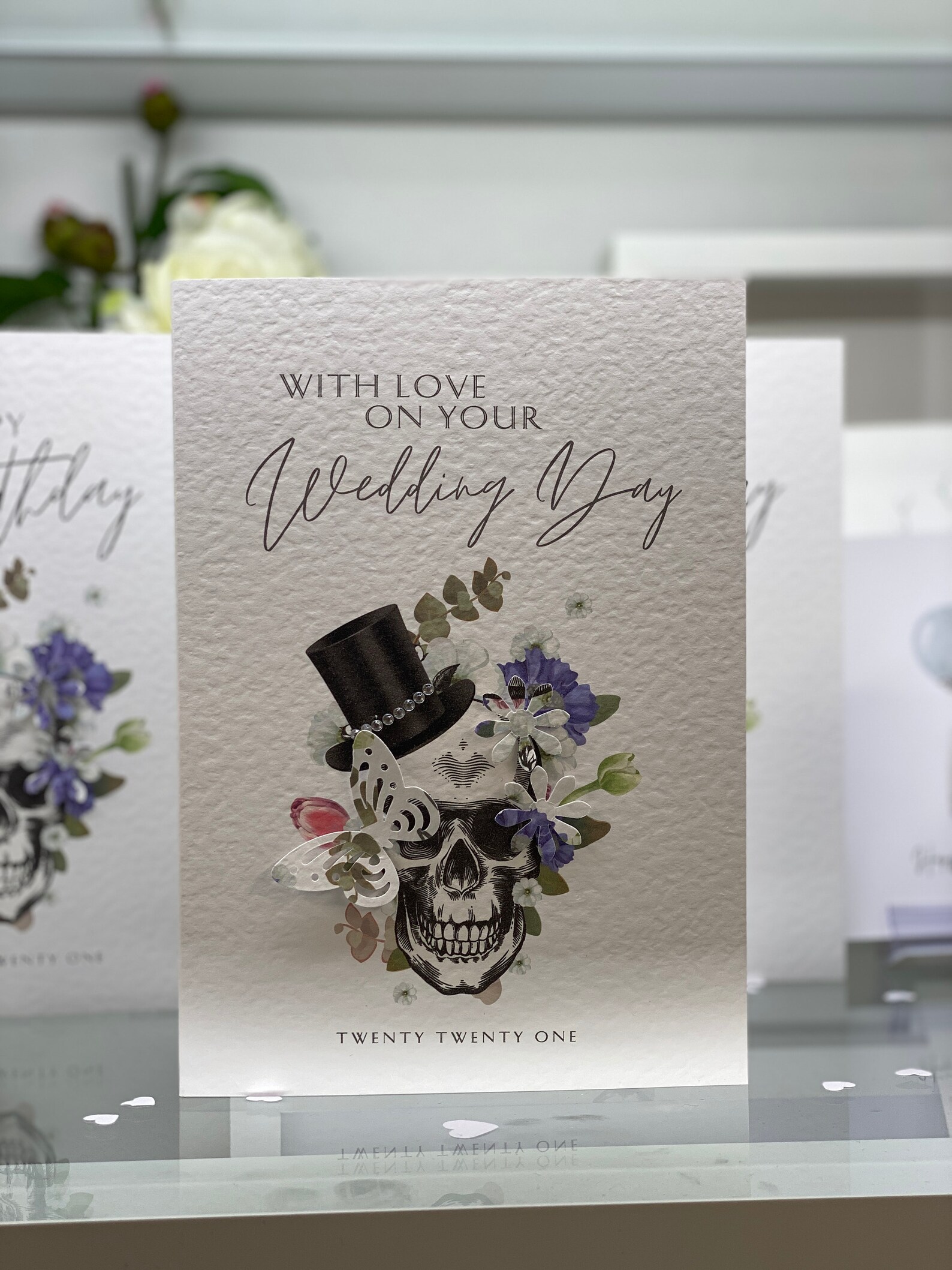 Wedding Card Wedding Skull Card Skull Wedding Card | Etsy