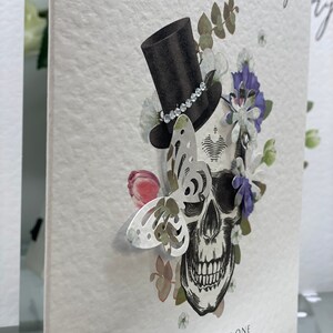 Wedding Card, Wedding Skull Card, Skull Wedding Card, Personalised With ...