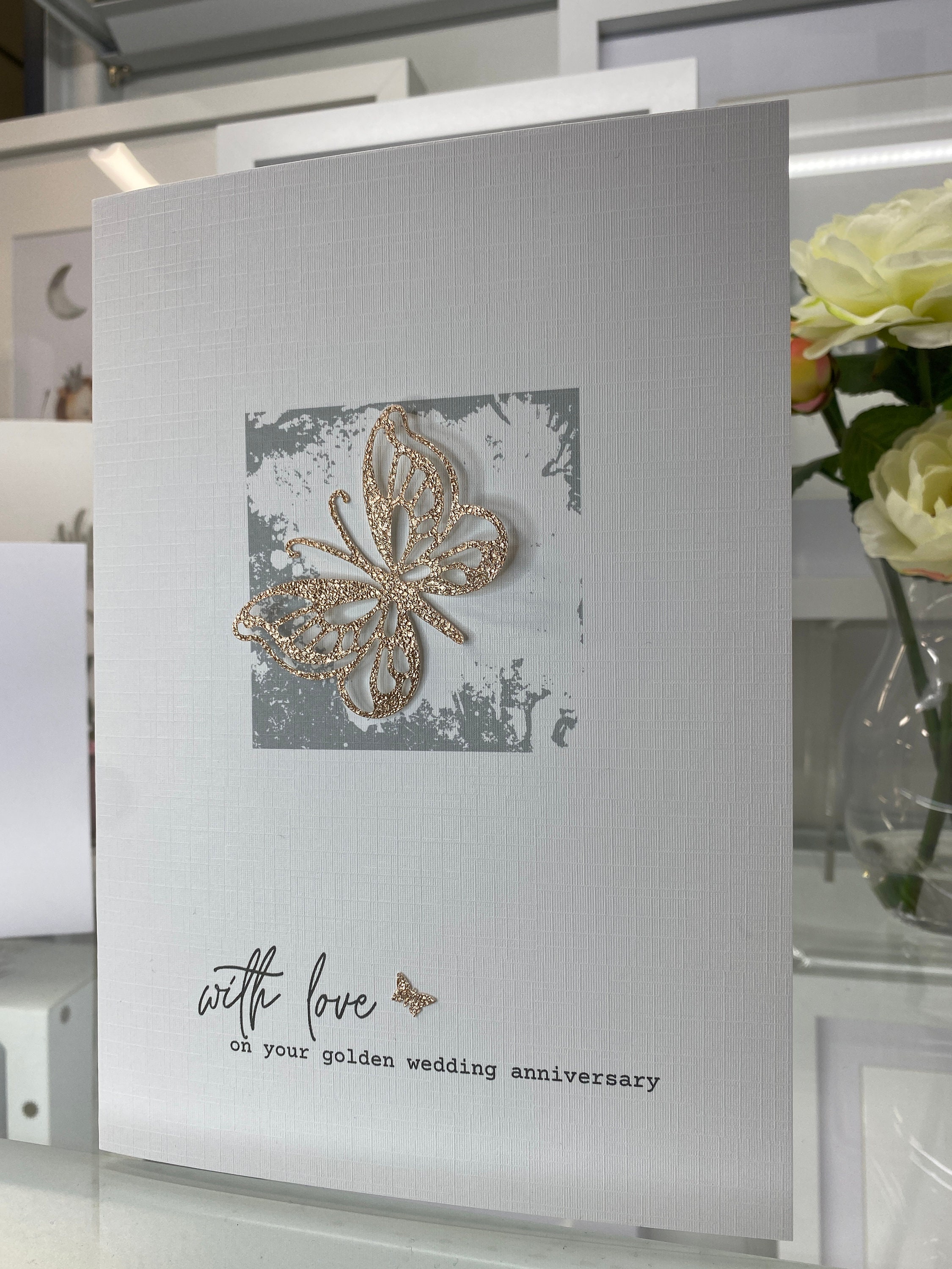 Golden Wedding Anniversary Card Golden Anniversary 50th - Etsy UK