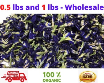 Dried Butterfly Pea Flowers Bulk(Clitoria Ternatea)Butterfly Pea Powder/Butterfly Pea for herbal tea-Loose Leaf Tea/Organic Tea-Floral Tea