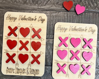 Happy Valentines Tic Tac Toe | Tic Tac Toe Valentine Card | Valentine Cards for Kids | Valentine Classroom Favors | Valentine Classroom Card