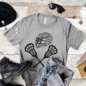 Lacrosse Helm mit Worten und Stöcken Motivierende Schnittdatei