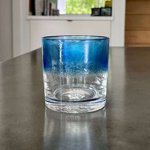 The Mariner - Whiskey Glass, FREE SHIPPING, Hand Blown Rocks Glass, Made in USA! Cocktail Glass, Scotch Glass, Vintage style!