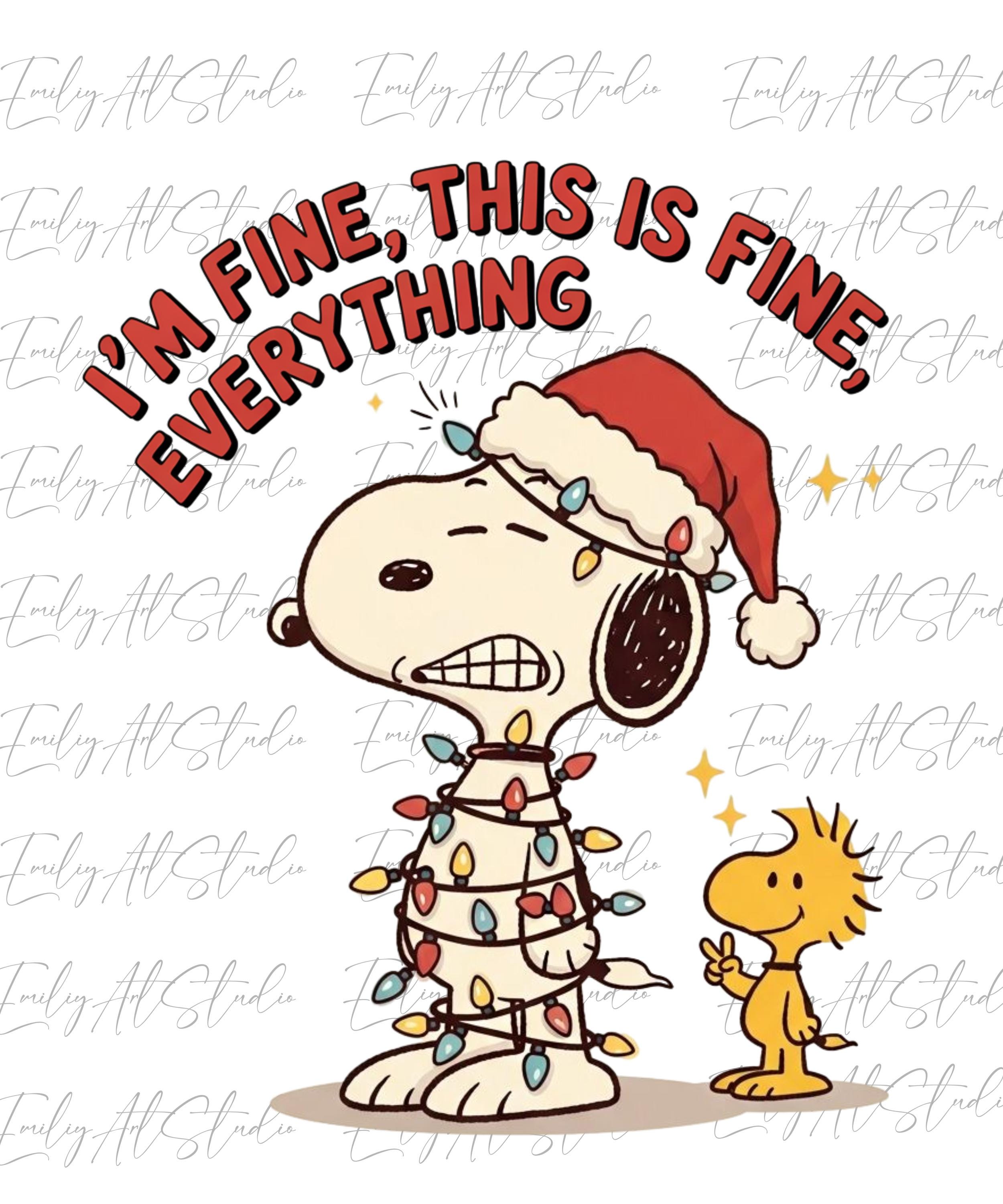 snoopy xmas card - etsy uk