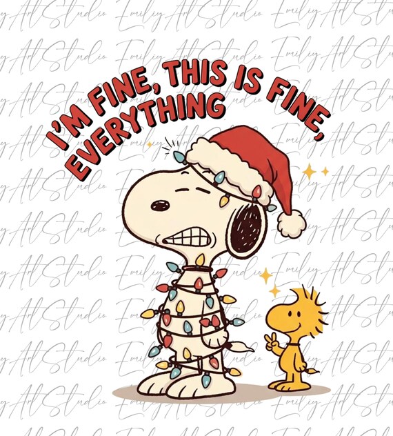 Christmas Snoopy PNG, Retro Santa Hat Snoopy, Charlie Brown and Woodstock, Holiday Cartoon, Snoopy Clipart