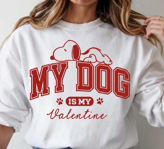 Snoopy Valentine PNG, Retro Cartoon Dog Lover Design (Digital Download)