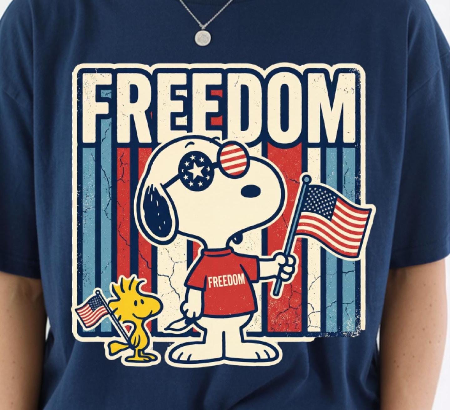 Snoopy American Flag - Etsy