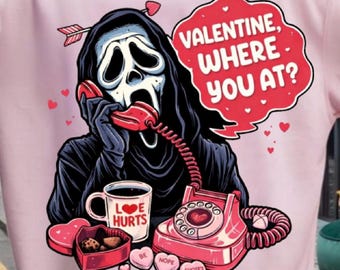 Horror Movie Valentine PNG, Spooky Slasher Sublimation Design, Anti Valentines Day Shirt Digital Download
