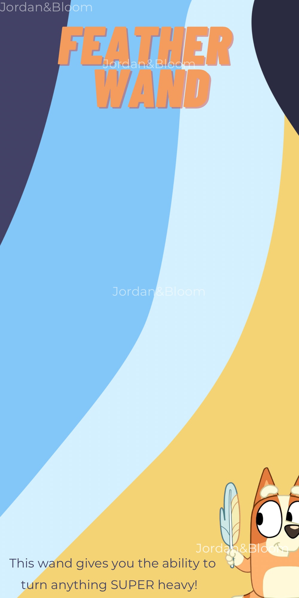 BLUEY party favours Feather Wand. Instant Download. Etsy México