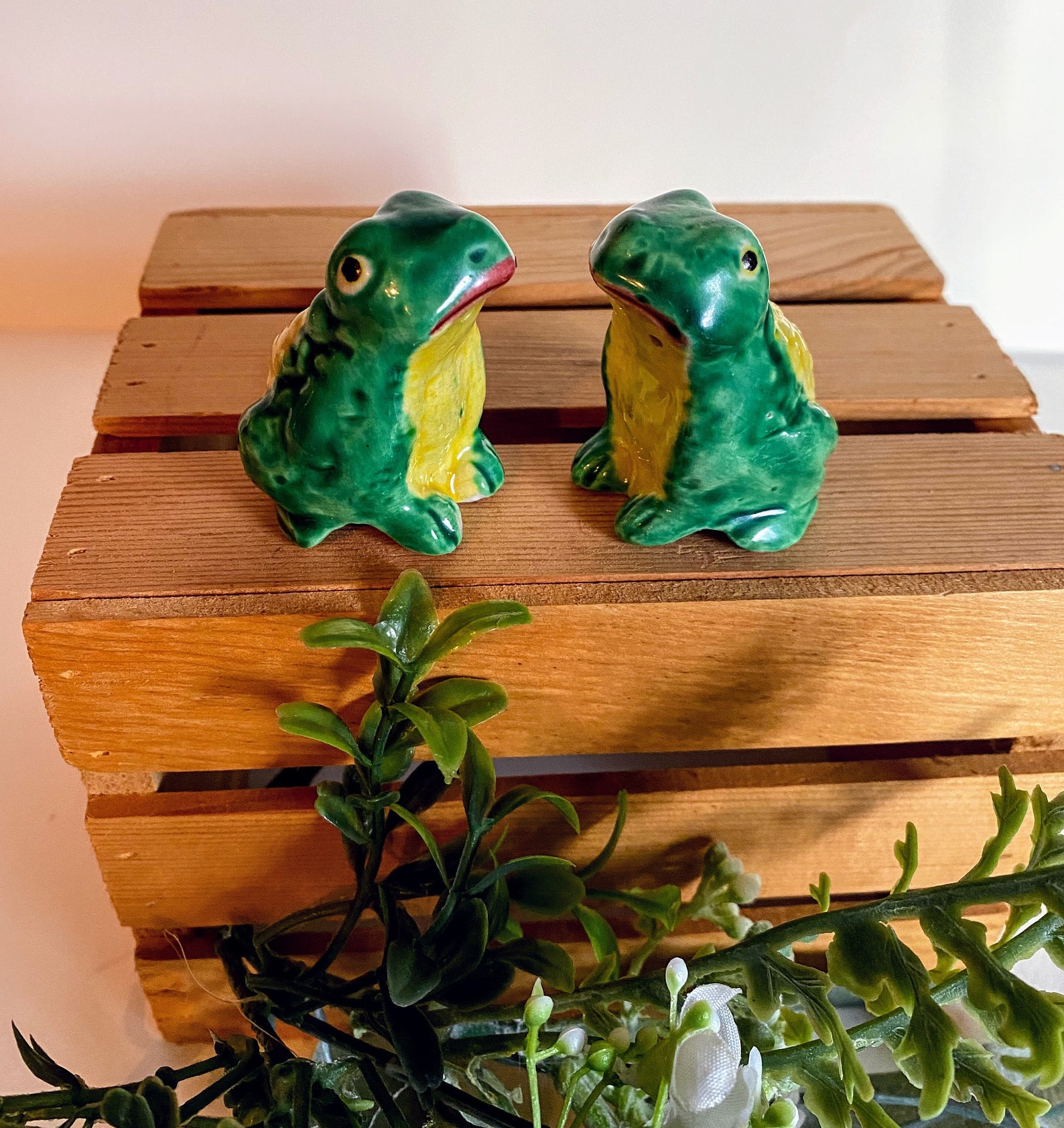 Vintage Frog Salt& Pepper shakers Made in Japan Etsy