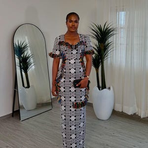Elegant African print summer dress, Trinal Print summer dress, African print maxi dress, African clothing, African Tribal dress, Ankara dres