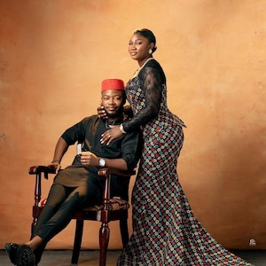 Couples royalty outfit, African couple outfit, Ankara clothes for couples wedding, Couple pre wedding clothing, ankara couples clothing