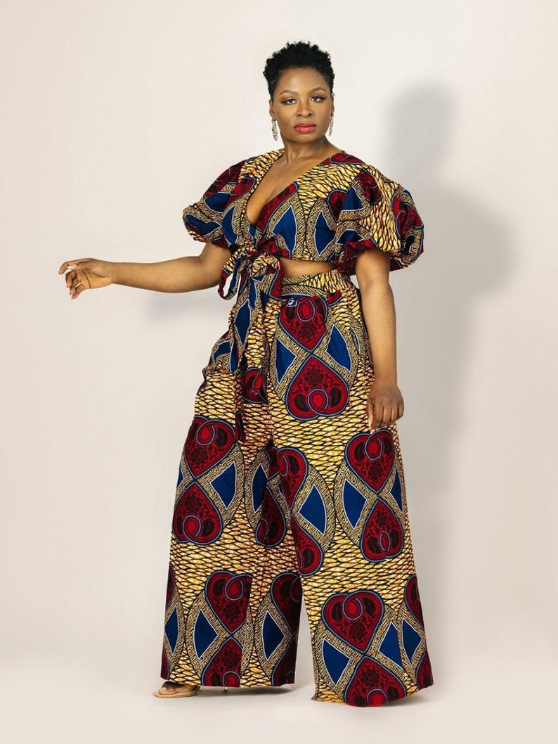 Ankara 2piece Set African Prinr Trouser and Top Set African - Etsy