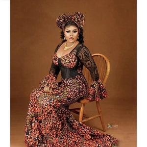 African mermaid dress,Ankara gown,African wedding dress,African prom dress,African ball gown,African clothing