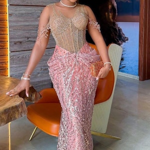 Wedding guest dress, Luxury asoebi dress, Elegant dress, Yoruba wedding dress, Igbo Bridal dress, Luxury wedding dress, Asoebi dress,