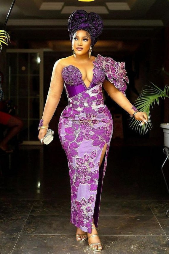 African Print Tailored Dresses For Wedding Guest Custom African