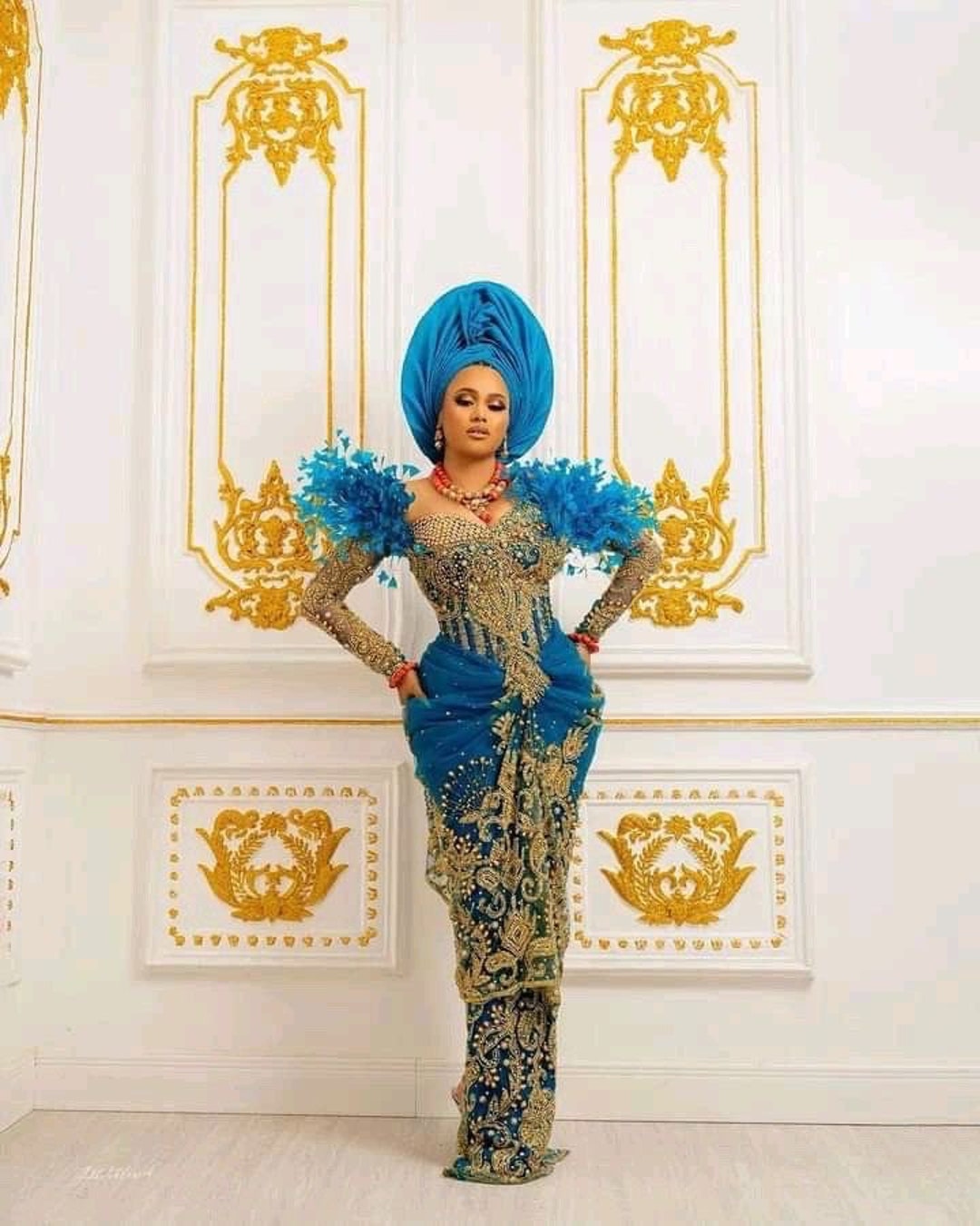 Custom African Print Bridal Dress, Elegant & Classy Dress, Nigerian ...