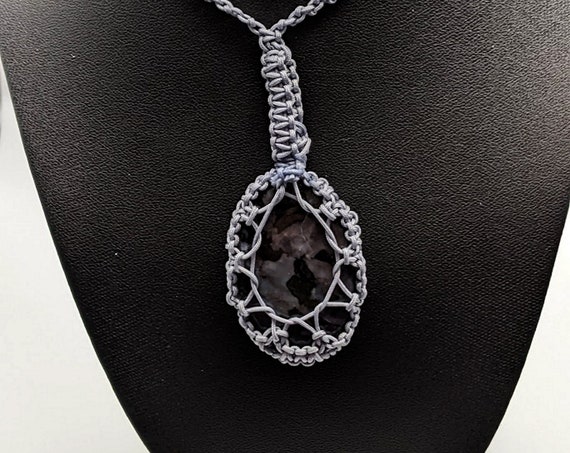 Wrapped Merlinite Pendant Necklace