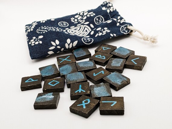 Hand-Painted Elder Futhark Runes Set