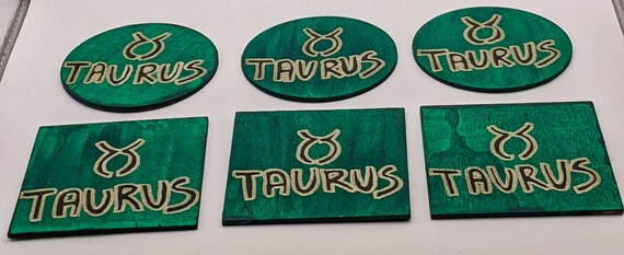 Hand-Painted Taurus Altar Plate