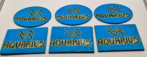 Hand-Painted Aquarius Altar Plate