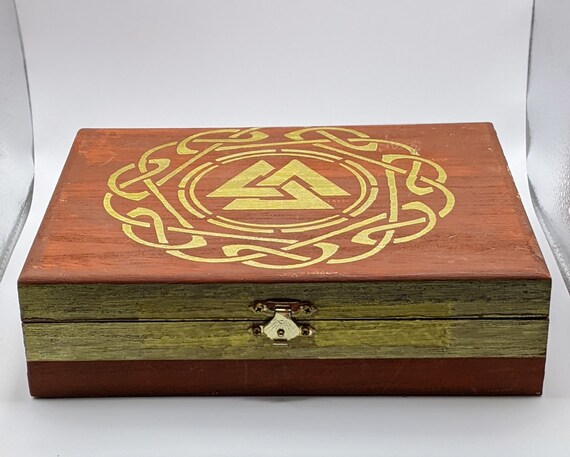 Hand-Painted Valknut Altar Box
