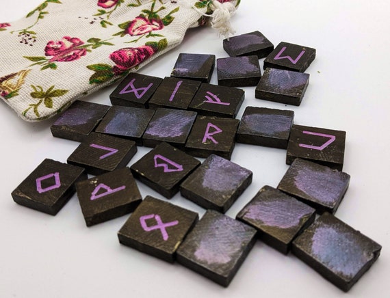 Hand-Painted Elder Futhark Runes Set