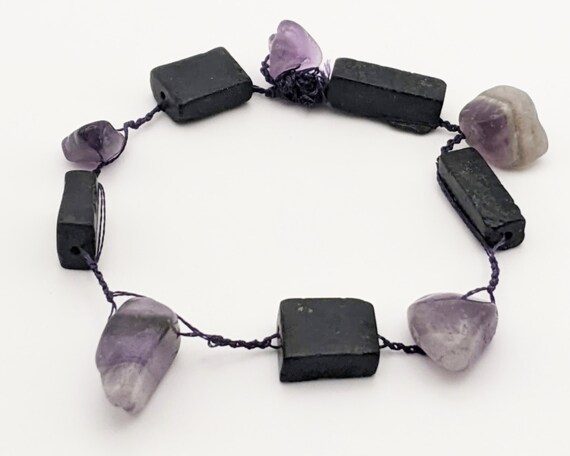 Amethyst Hypersthene Bracelet | Empath Protection Bracelet