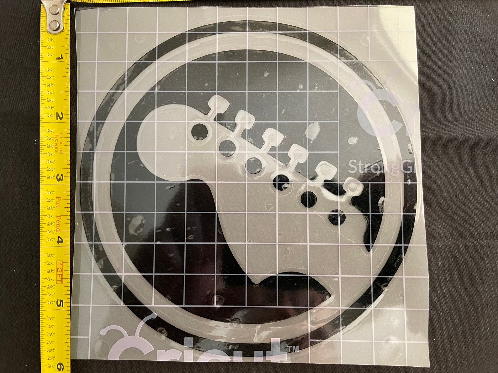 DECAL Electric Guitar Headstock in Circle Etsy