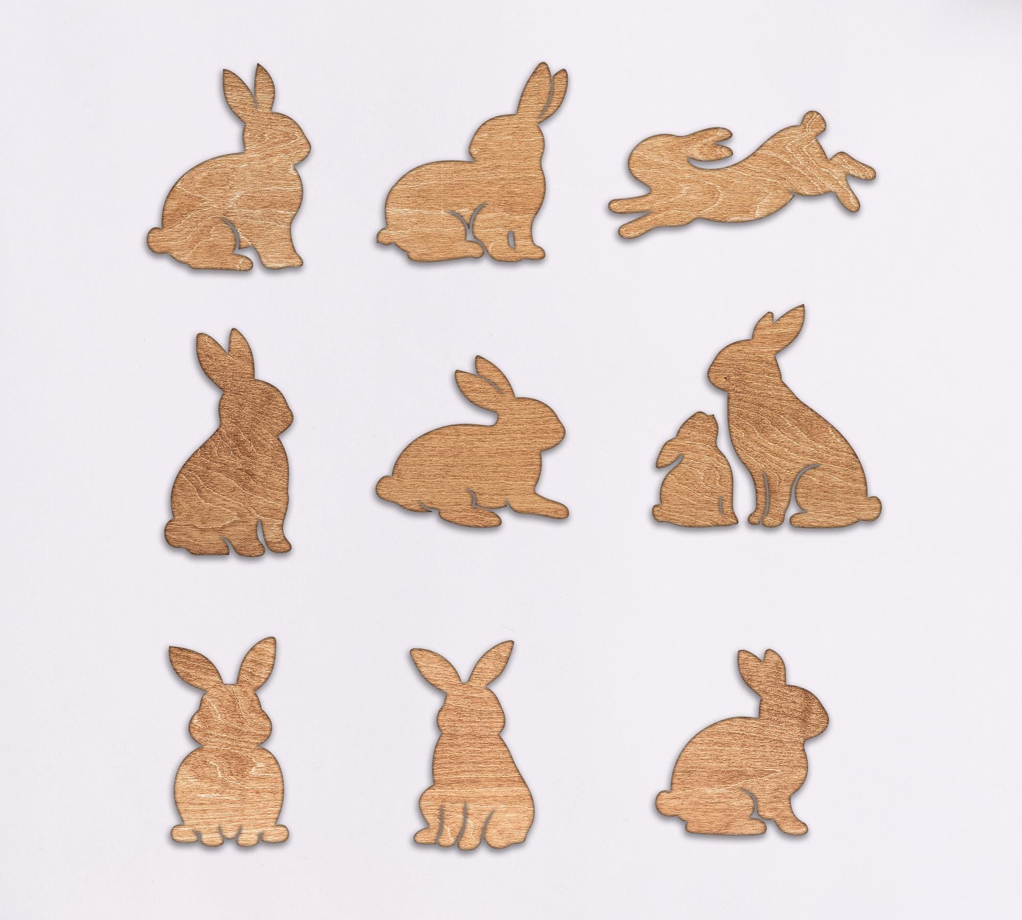 Easter Bunny SVG Bundle | 9 Silhouette Laser Cut Files (digital ...