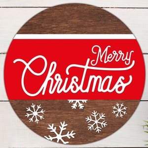 Merry Christmas Sign I Door Hanger Svg I Christmas Decor SVG I - Etsy