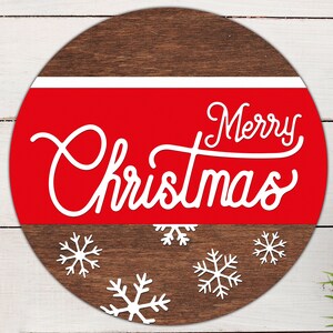 Merry Christmas Sign I Door Hanger svg I christmas decor SVG I laser files, glowforge files, porch sign svg, Laser Cut Files (Digital File)