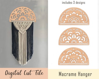 Macrame supplies  Bases Hanger for Glowforge, Laser SVG Cut File Laser Cut Download for Laser Cnc Projects,  Cutting Thread Art Hanger