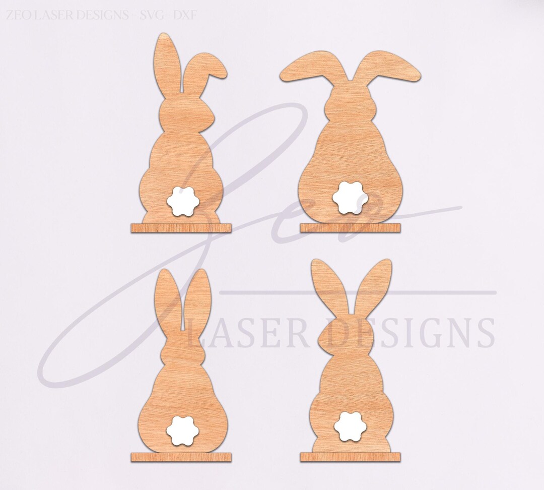 Easter Bunny Standing SVG Bundle, Rabbit Shelf Sitter, Laser Cut File ...