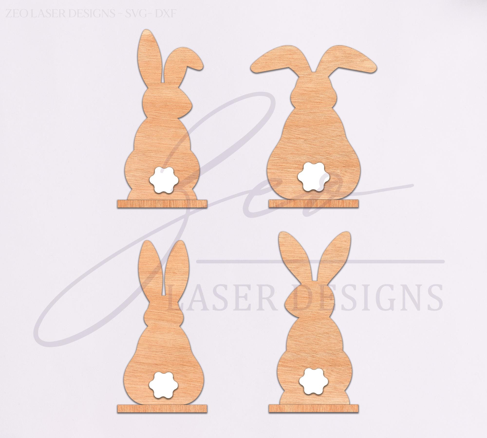 Easter Bunny Standing SVG Bundle, Rabbit Shelf Sitter, Laser Cut File ...